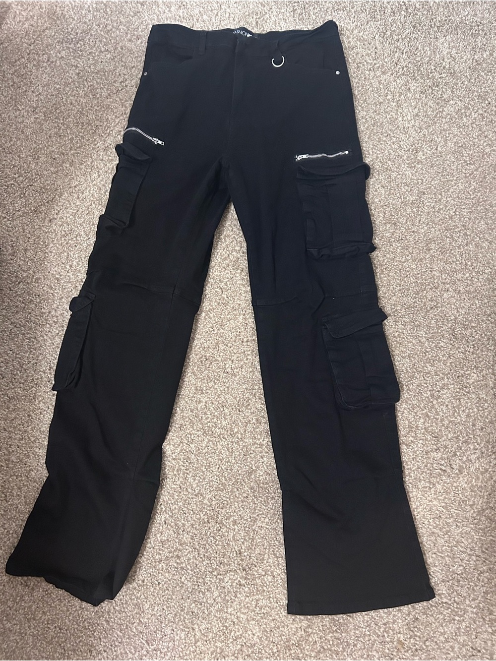 Fashion Nova Black Women's Cargo Pants with Utility Pockets